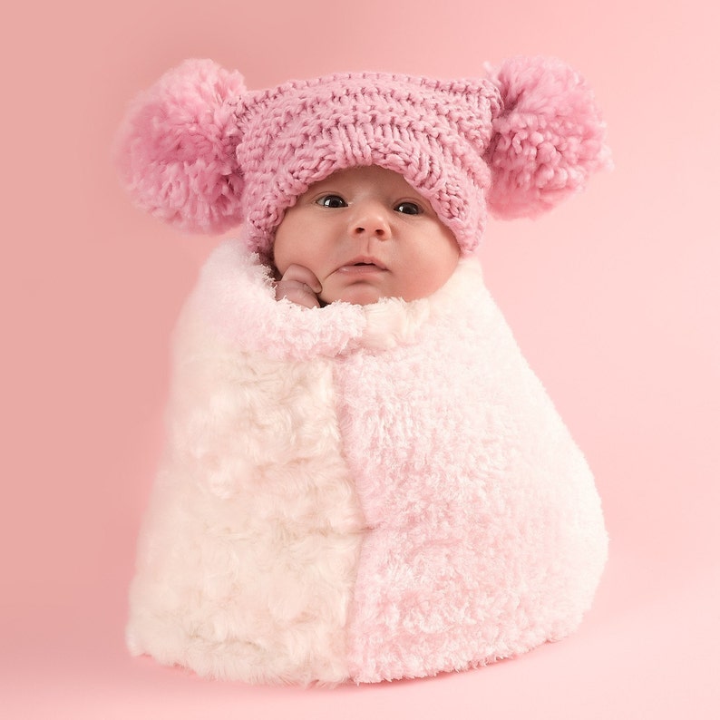 Baby Hat Pattern Knit Pom-Pom Perfection Hat Instant Download Permission Granted to Sell image 1