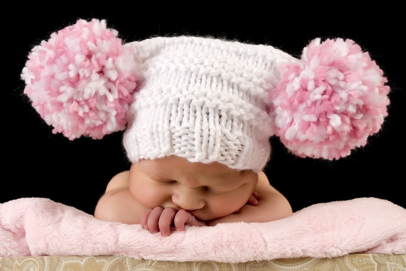 Baby Hat Pattern Knit Pom-Pom Perfection Hat Instant Download Permission Granted to Sell image 4