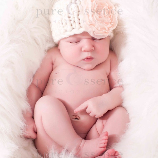 Baby Hat Pattern - Knit Chunky Elf and Beanie Hat - Instant Download PDF