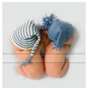 Baby Knitting Pattern Elf / Stocking Cap and Box Hat Pattern Digital Download Permission Granted to Sell Finished Product image 4