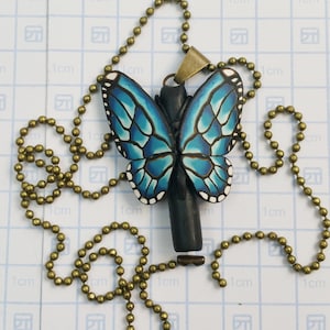 Blue Morph Butterfly Whistle