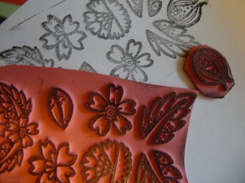 Download Flowers & Leaves Unmounted Rubber Stamp for: polymer clay ...