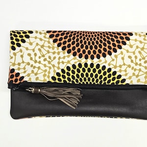 Bolso de mano grande de piel con cremallera