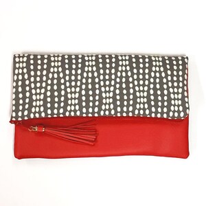 Bolso de mano grande plegable reversible con cremallera