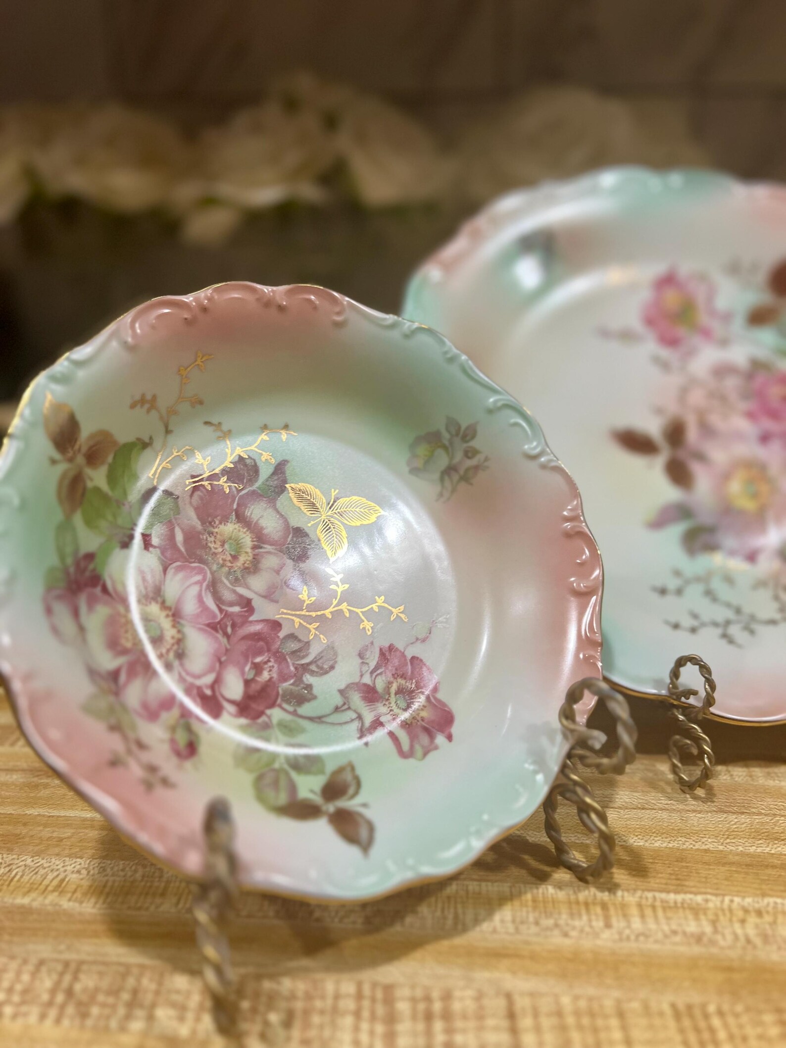 Vintage Bavarian Plate and Bowl Schumann Arzberg Bavaria Porcelain Wild ...
