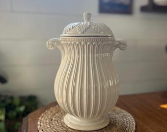 Vintage Lenox Butler&#39;s Pantry Large Canister & Lid Made in USA 13&quot; x 9&quot;