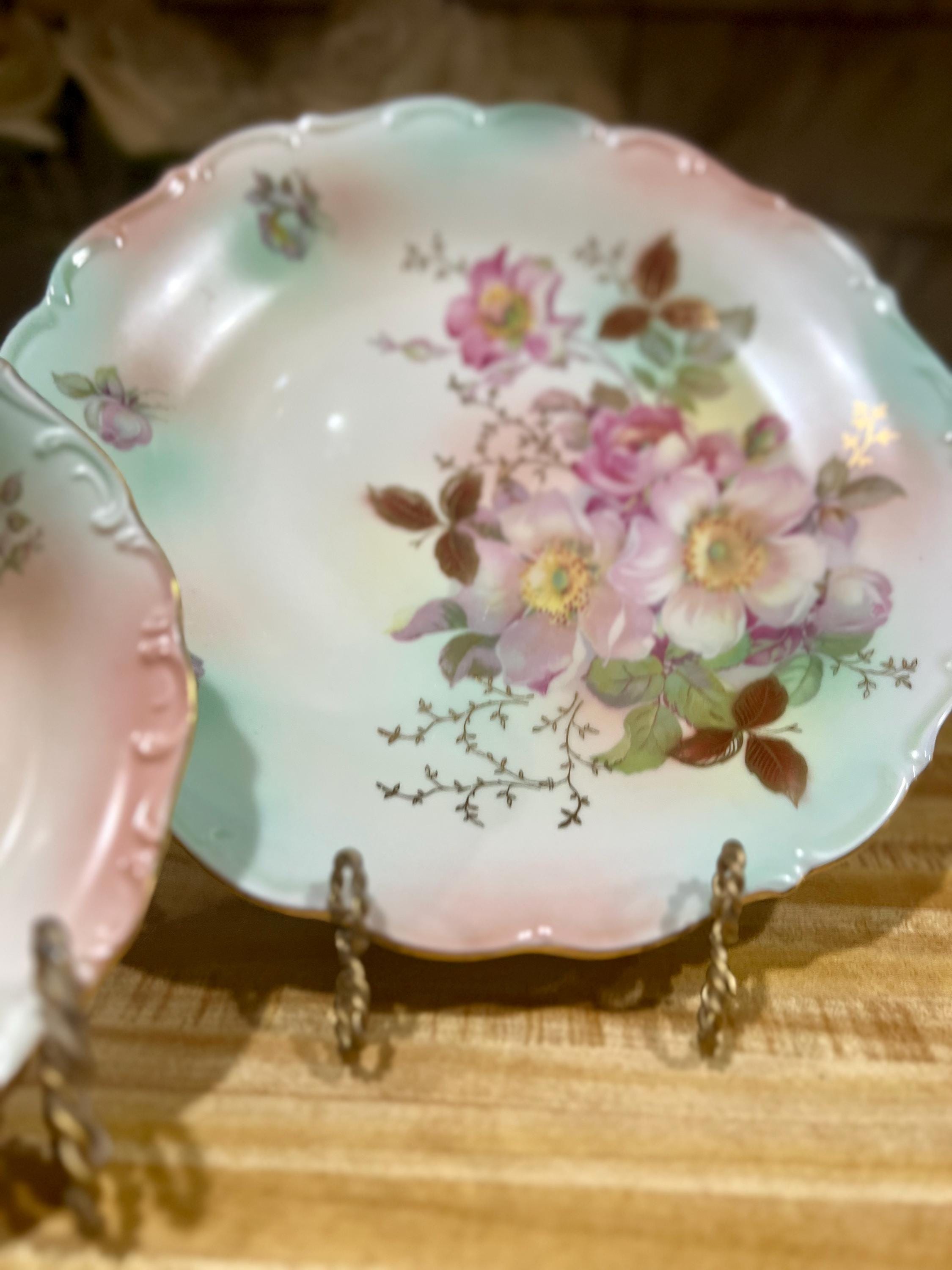 Vintage Bavarian Plate and Bowl Schumann Arzberg Bavaria Porcelain Wild ...