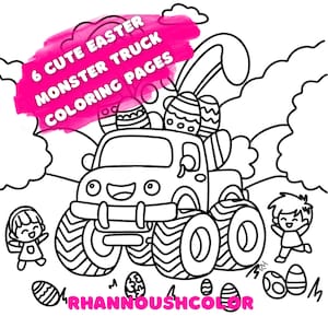 EASTER MONSTER TRUCK Coloring Pages for Boys for Kids Coloring Pages ...