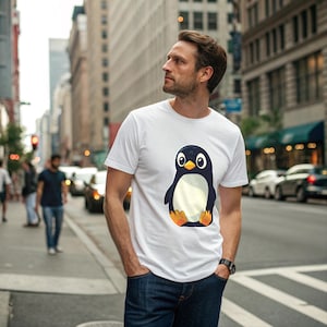 T-shirt unisexe Pingouin Linux, chemise cadeau geek informatique, haut pingouin Open Source, t-shirt de codage programmeur, vêtements pour animaux IT Tech, pingouin Unix
