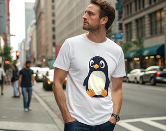 Camiseta unisex de pingüino Linux, camiseta de regalo para informáticos, camiseta de pingüino de código abierto, camiseta de programador, ropa de animales para tecnología informática, pingüino Unix