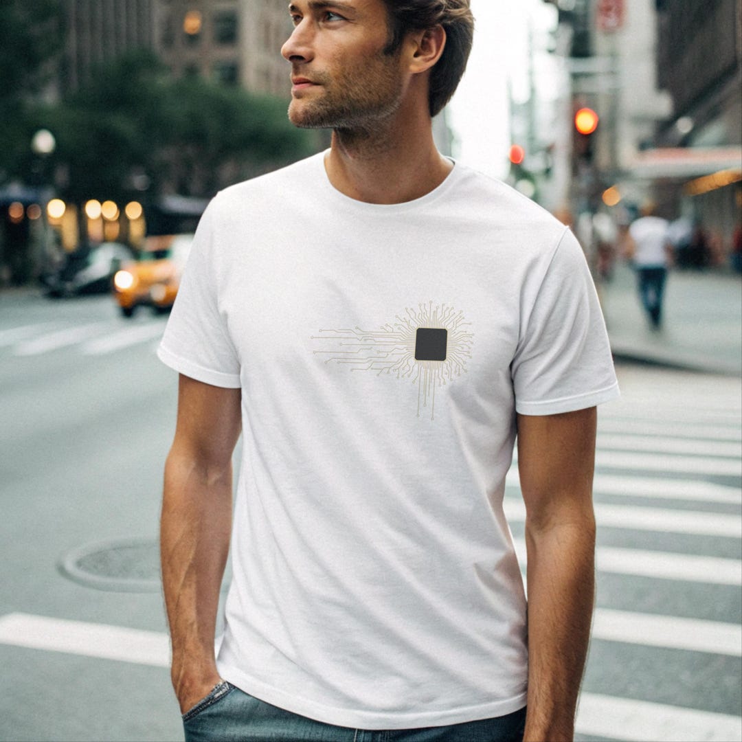 Techlinked Shirt Computer Chip Heart T-shirt, Circuit Board Design, Tech Lover Gift ...