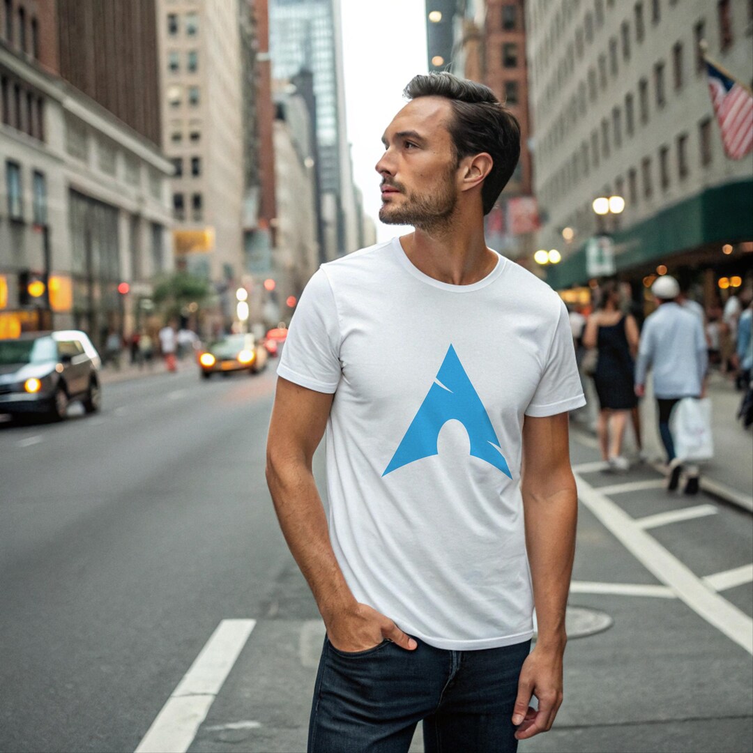Arch Linux Logo T-shirt for Tech Enthusiasts, Graphic Tee, Unix ...