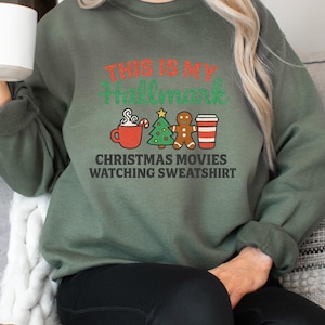 Hallmark Christmas Movies Sweatshirt – Ugly Christmas Sweater Style – Cozy Holiday Pullover for Women