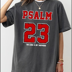 Vintage Psalm 23 Basketball T-Shirt: Christian Streetwear
