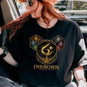 Ink Color Trading Card Shirt, TCG Player Tee Gift, Inkcaster, Tournament Apparel, Unisex, Ruby, Emerald, Sapphire, Amethyst, Steel, & Amber