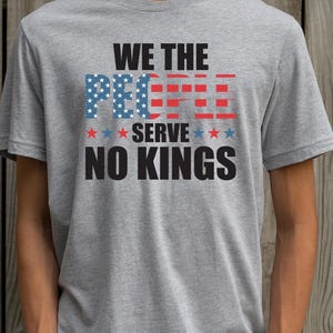 No Kings In America Shirt, Anti Maga Political Tee, Patriotic 4th of July Shirt, Resist Trump Shirt, Pro Democracy Statement Gift