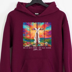 He is Not Here, He Has Risen Sweatshirt, Jesus Easter Tee, Christian Faith Sweatshirt, Easter Sweatshirt, Jesus Sweatshirt, Christian Gift