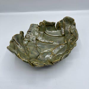 Hand built porcelain serving dish/ accent plate/bead bowl