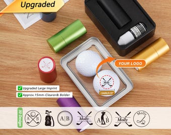 Personalized Golf Ball Stamp,  Custom Golf Stamp, Name golf stamp, Golf Ball Logo Stamp, Gift for Golfer, Gifts For Men,Upgrade – Large Size