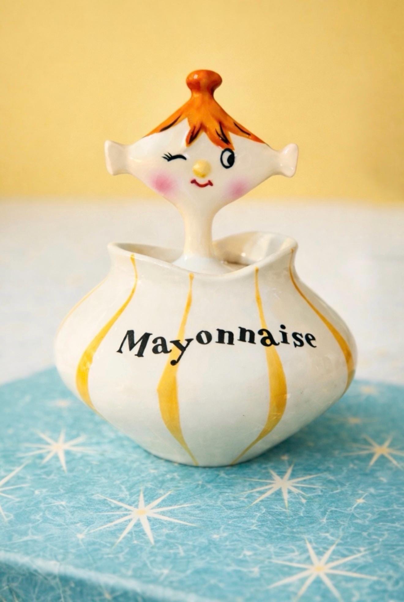 Vintage Holt Howard Pixieware Mayonnaise Condiment Jar 1959 MCM