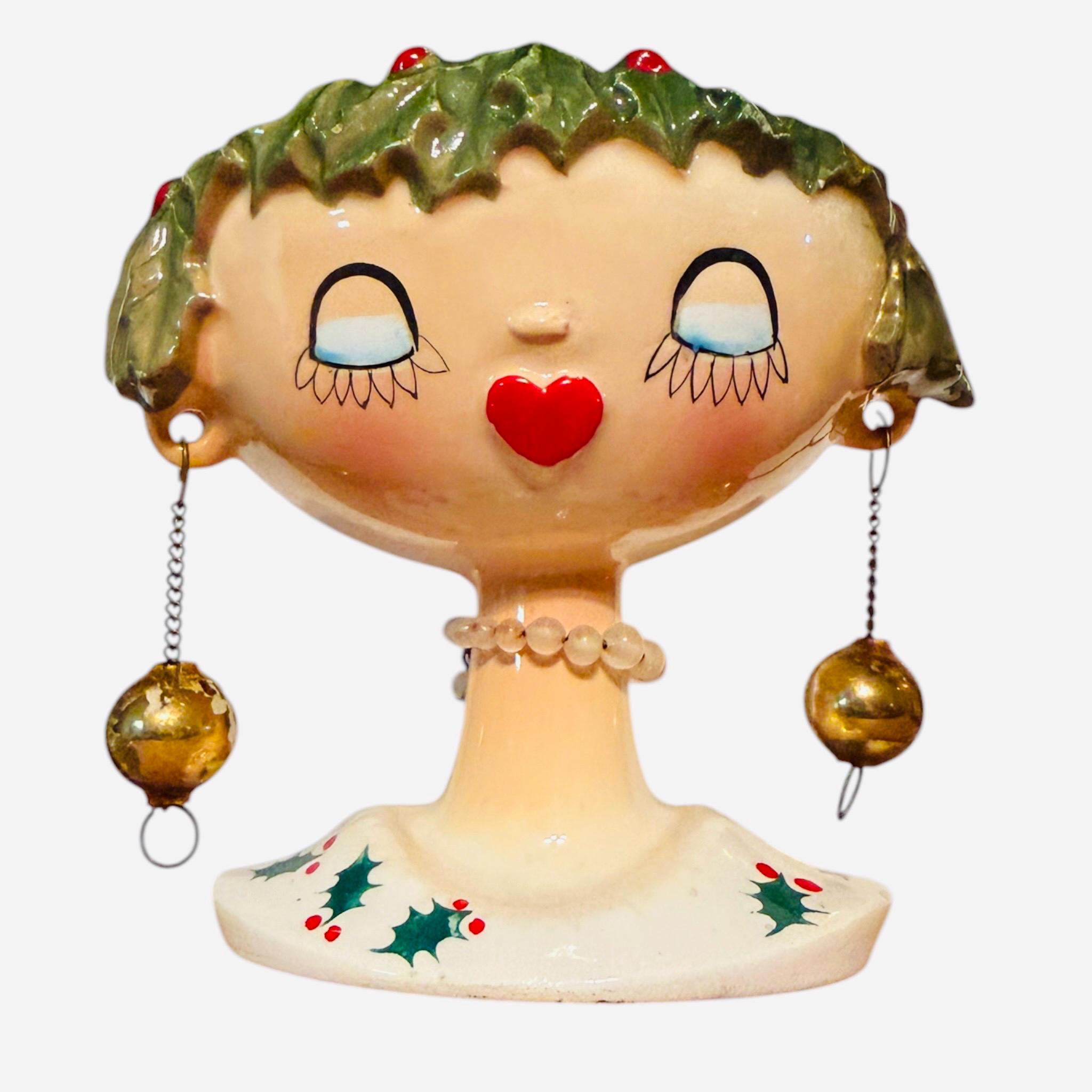 Vintage 1959 Holt Howard My Fair Lady Christmas Head Vase