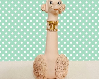 Vintage 1950s Tilso Pink Spaghetti Poodle Perfume Bottle Japan MCM Kitsch Vanity
