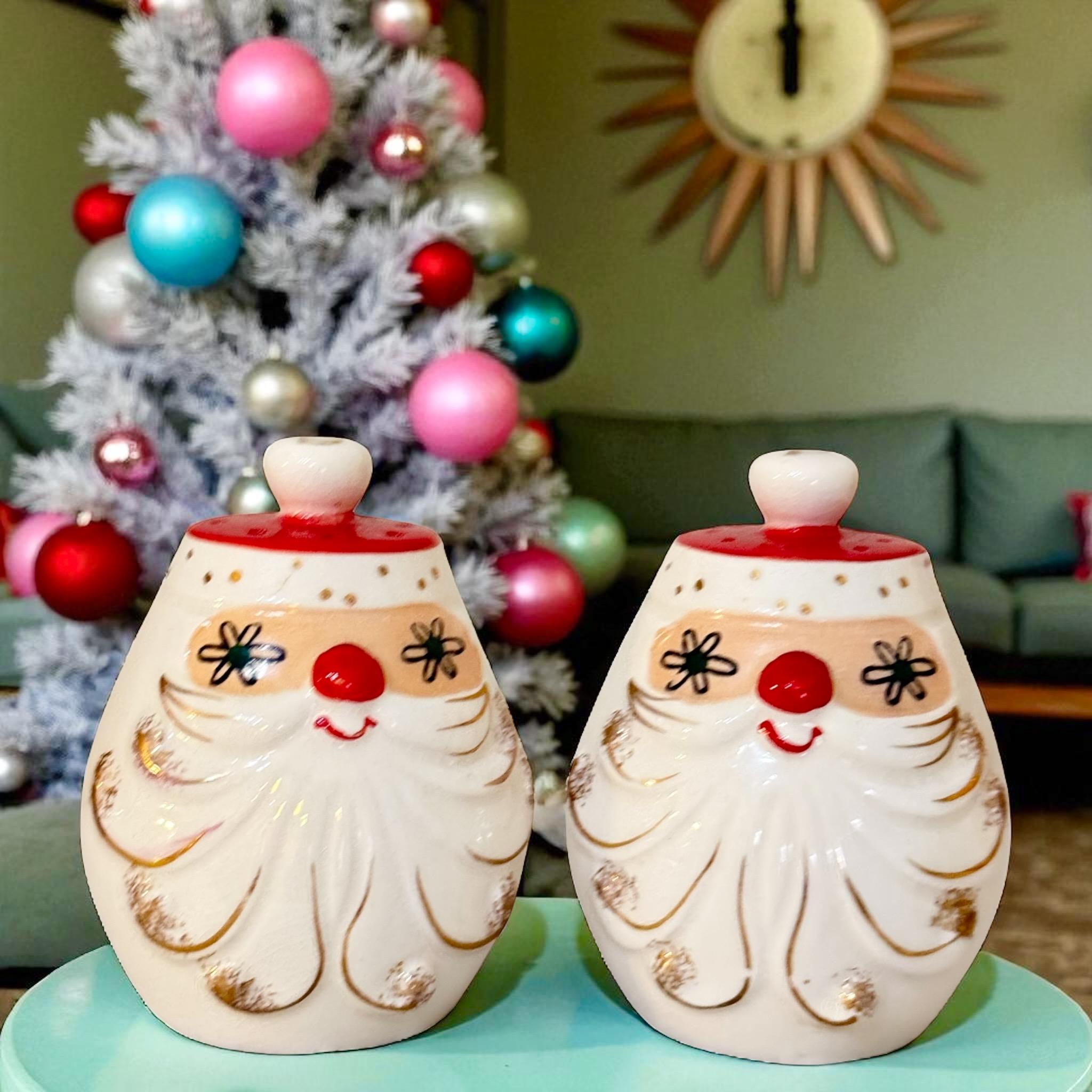 Vintage Holt Howard Starry Eyed Santa Salt and Pepper Shakers
