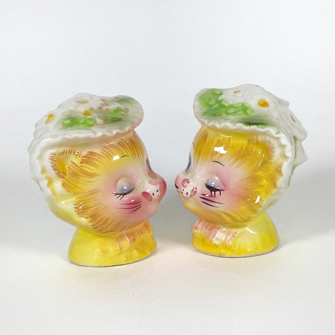 Vintage Enesco Winking Kitty Miss Priss Cat Salt and Pepper Etsy