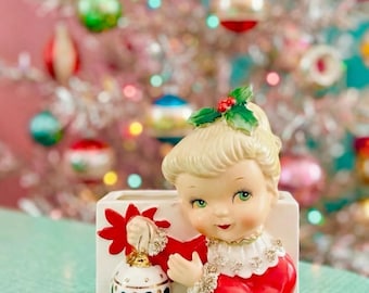 Rare! Vintage Holt Howard 1959 Christmas Shopper Girl