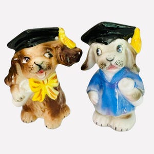 Vintage PY Japan Anthropomorphic Dog Salt & Pepper Shakers 1950s MCM
