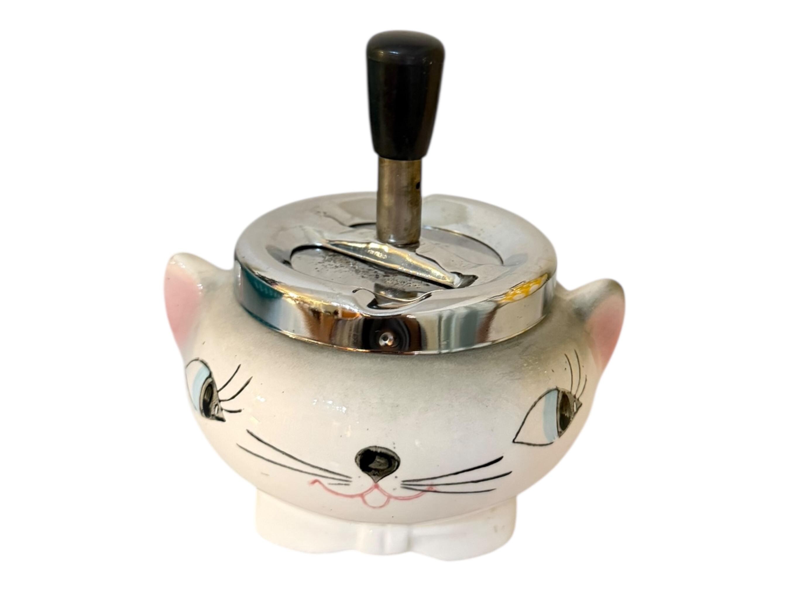 Vintage Holt Howard Cozy Kitten Pixieware Spinning Ashtray Japan