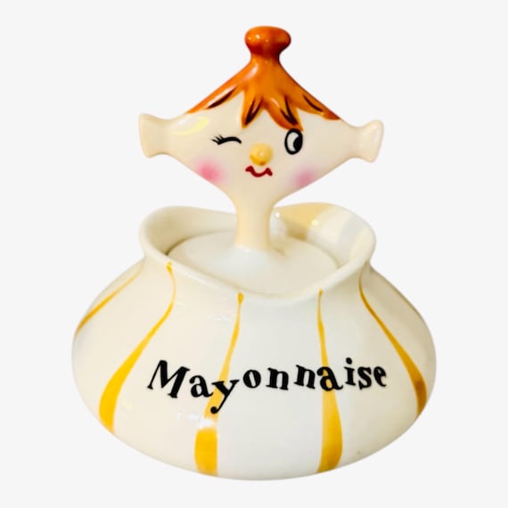 MURANO ウラン 蓋物 イエロー ミルフィオリ キャンディポット お碗 Vintage Holt Howard Pixieware Mayonnaise Condiment Jar 1959 MCM