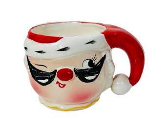 Vintage Weihnachten Mrs. Claus Tasse von Lego Japan MCM 1959 Kitsch Retro