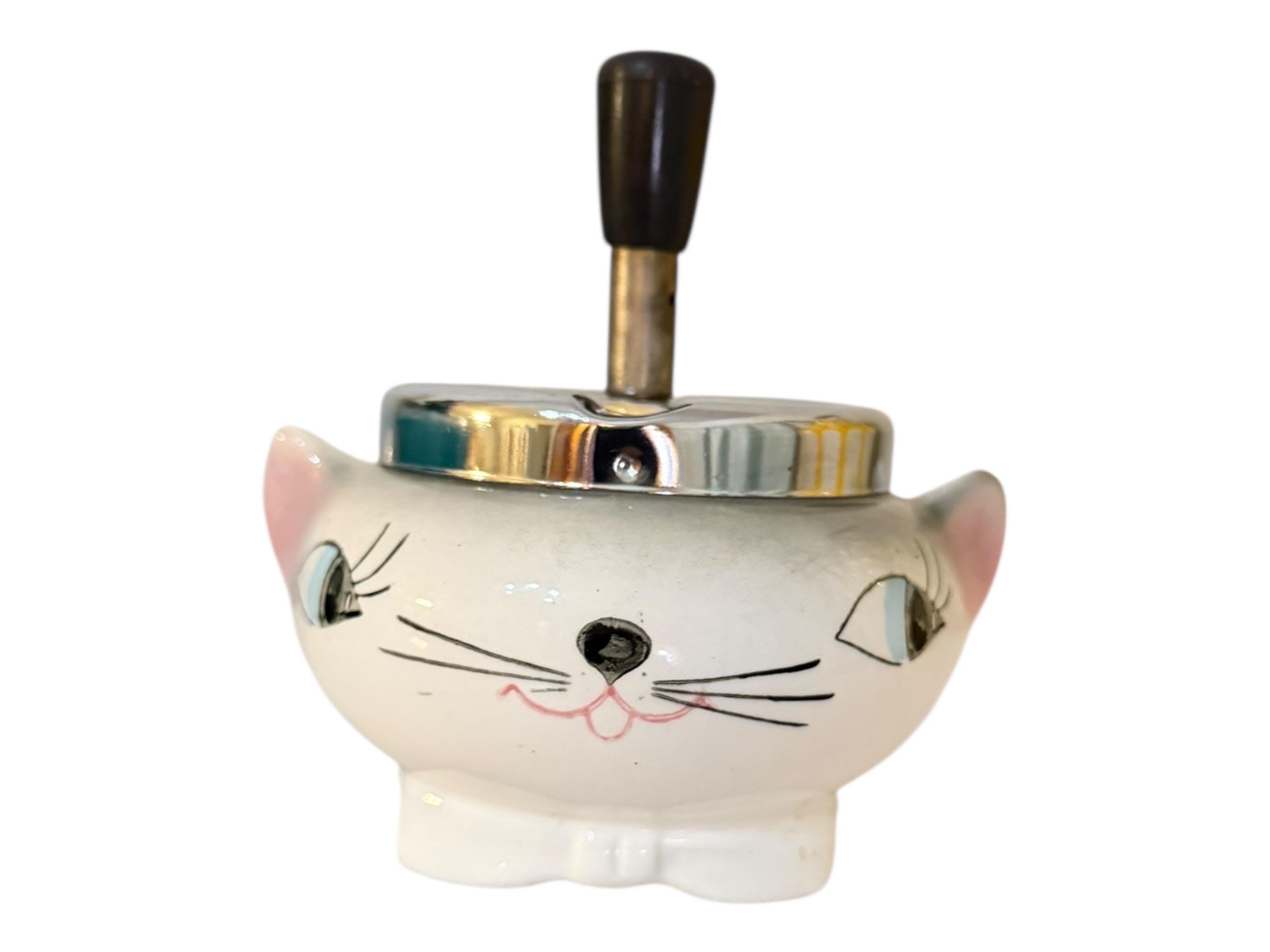 Vintage Holt Howard Cozy Kitten Pixieware Spinning Ashtray Japan
