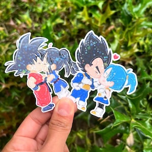 Adesivo de casal de anime, decalques de anime de amor para laptop e garrafa de água