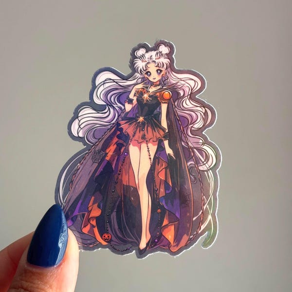 Halloween Princess Sticker | Holographic Anime Inspired Vinyl Decal