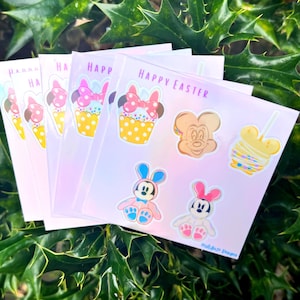 Holographische Maus Park Snacks Aufkleber, Scrapbook Sticker, Journal und Planer Sticker