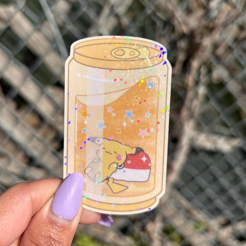 Dil Stickers Soda Can Stickers | Gaming Inspired Vinyl Decals With Glitter Stars - Etsy