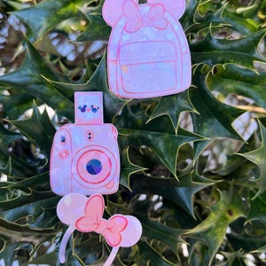 Paquete de calcomanías holográficas de San Valentín con diseño de Mouse Park, calcomanías para computadora portátil y botella de agua
