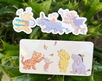 Holographic Classic Bear and Friends Sticker, Halloween Decals for Laptop and Water Bottle