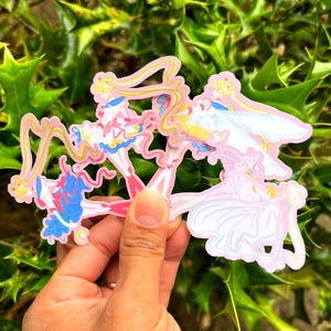 Pegatinas holográficas de Guardianes, diferentes transformaciones, NUEVO TAMAÑO Y COLORES