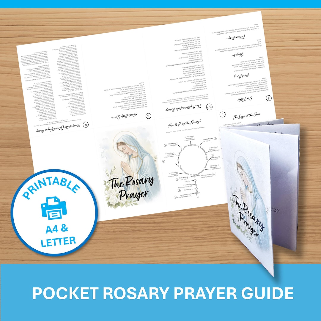 How to Pray the Rosary Pocket Guide, Hail Mary, Mysteries and Prayers ...