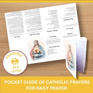 Catholic Prayer Printable Booklet Download Mini Devotional Resource Divine Mercy Guide Rosary Mystery Morning Offering Bedtime Spiritual
