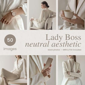 Girl Boss Neutral Faceless Stock Photo, Aesthetic Images for Instagram, Faceless Digital Marketing Neutral MRR PLR Fashion Lifestyle Photos