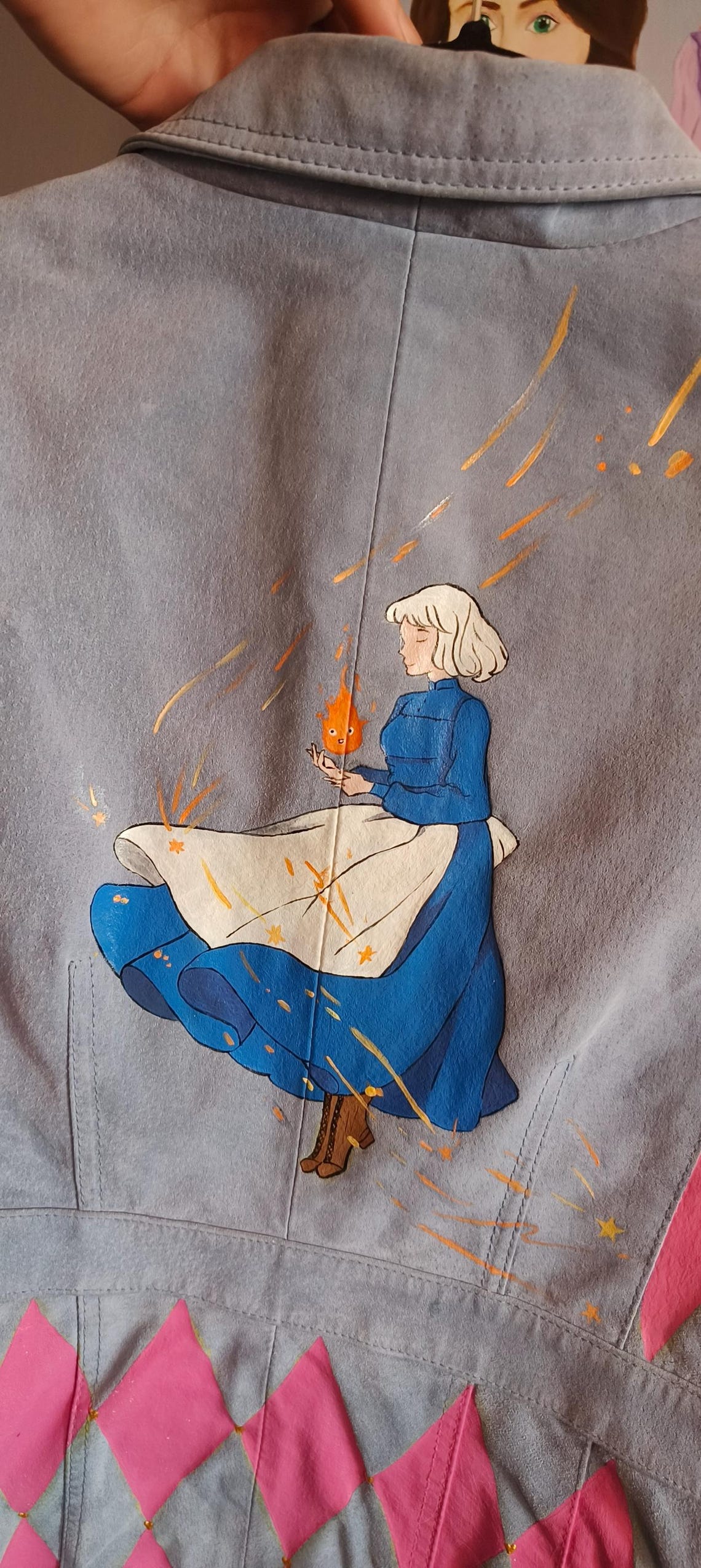 Hand Painted Howls Moving Castle Jacket - Etsy