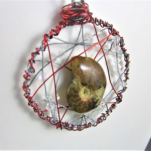 Madagascar ammonite fossil pendent