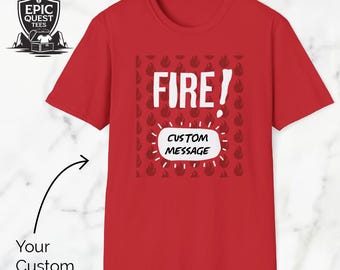 Customizable Taco Bell Fire Sauce T-Shirt, Personalized Hot Sauce Tee, Funny Food Gift, Unisex Softstyle Top, Spicy Mexican Food Lover