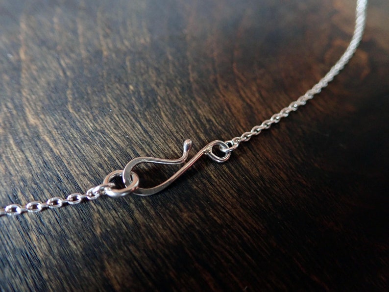 Long Oval Tibet Turquoise Gemstone Pendant Necklace Made from Recycled Sterling Silver
