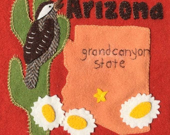 Arizona Wool Felt Block Digital Pattern - United States Quilt