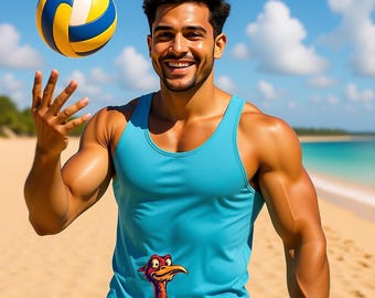 Big Cock Tank Top – Aqua Edition | Funny Gym Tank, Beach Party Shirt, Festival Wear
